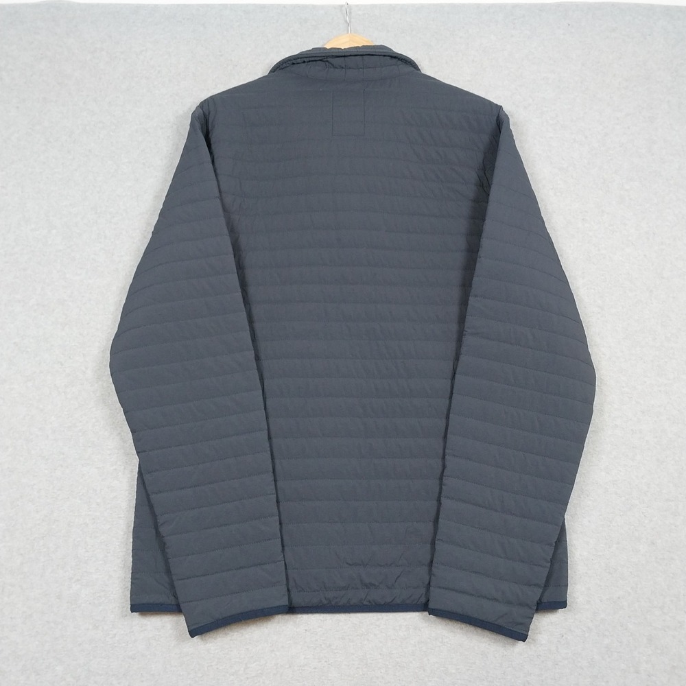 Relwen Windzip Mens Medium Blue Popover Insulated Jacket Snap Quilted Pullover - Picture 3 of 13